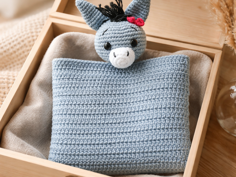 Häkelanleitung Esel Hülle für Wärmekissen, Kirschkernkissen, Körnerkissen