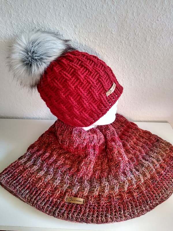 Wintersparset "Snowdrift" Häkelanleitung für Mütze und Loop, unisex,