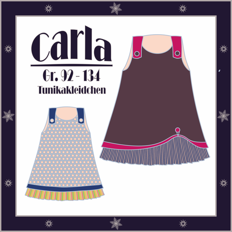 Anleitung und Schnittmuster Kinderkleid Gr. 92 - 134 - Bild 3