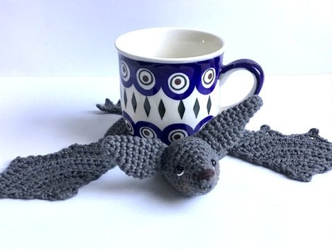 Häkelanleitung Tierischer Untersetzer Fladi Fledermaus