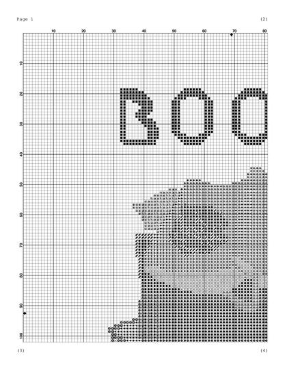 Cross stitch pattern "Books and coffee"