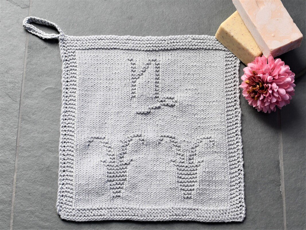 Knitting Pattern Sign "Capricorn" Dishcloth / Washcloth - easy - Image 5