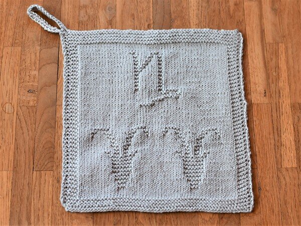 Knitting Pattern Sign "Capricorn" Dishcloth / Washcloth - easy
