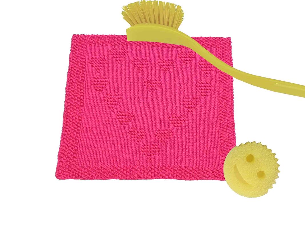 Spültuch Putztuch „ Herz aus Herzen “ Sag Danke zum Muttertag Anleitung