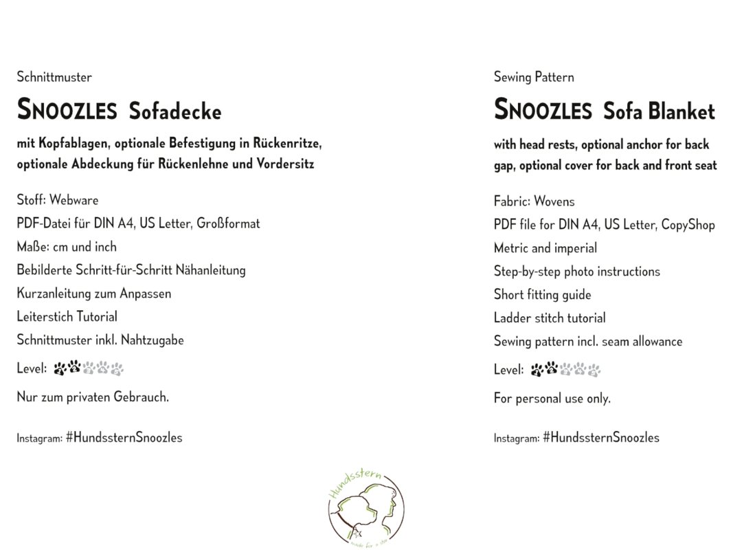 SNOOZLES Sofa blanket for dogs, sewing pattern - Image 5