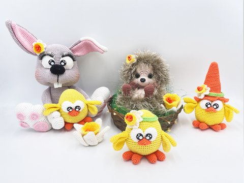 "3 Anleitungen Komplettpaket: Rosalinde, Isolde und Osterküken"