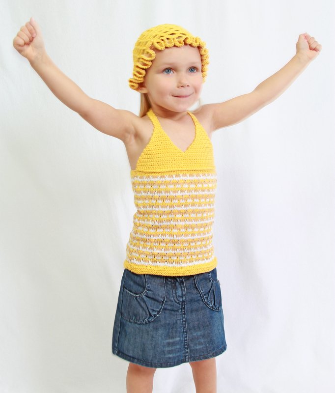 Strickanleitung Kindertop Melina in den Größen 98 bis 128, von 3-8 Jahren - Bild 5