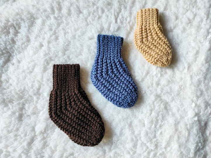 Crochet Pattern Socks for Newborn to 12 months