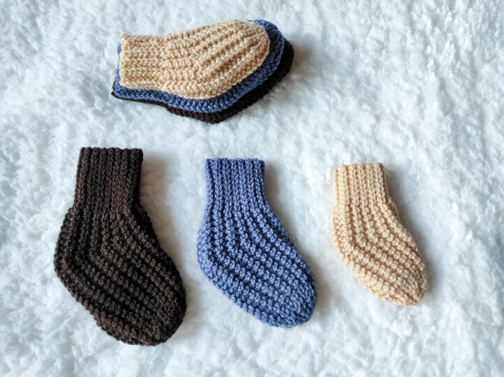Crochet Pattern Socks for Newborn to 12 months