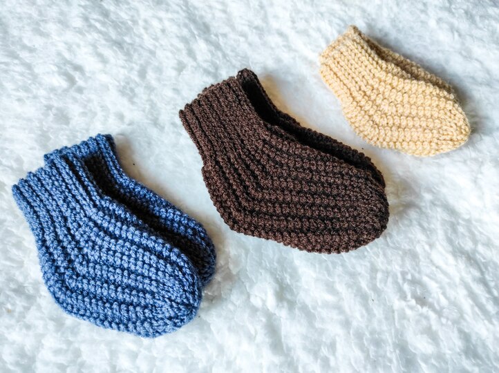 Crochet Pattern Socks for Newborn to 12 months