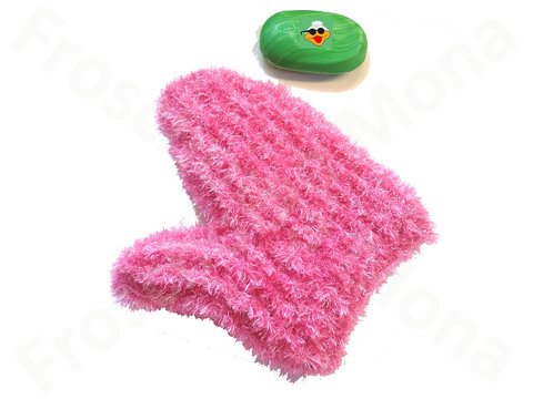 gehäkelter Waschhandschuh „Putzeflink“ Spüli Anleitung Handschuhe häkeln