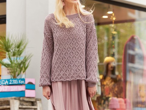 Strickanleitung: Pulli im Blattmuster