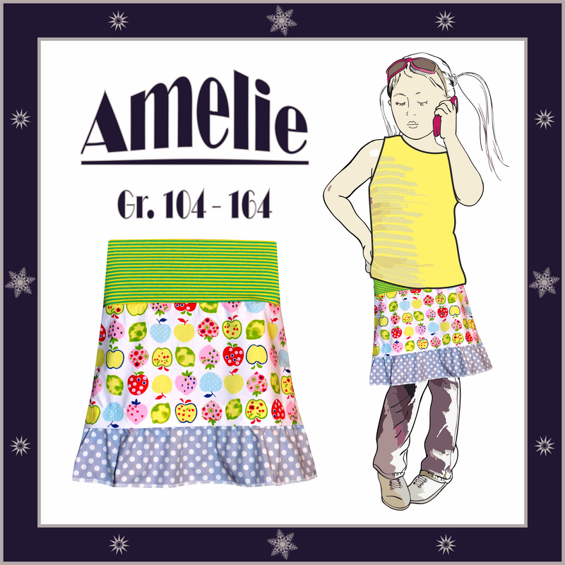 Nähanleitung Rock für Kinder "Amelie" Gr. 104 - 164 - Bild 2