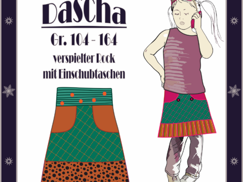 Nähanleitung Rock "Dascha-Kids" Gr. 104-164