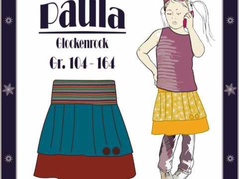Nähanleitung Rock für Kinder "Paula-Kids" Gr. 104 bis 164