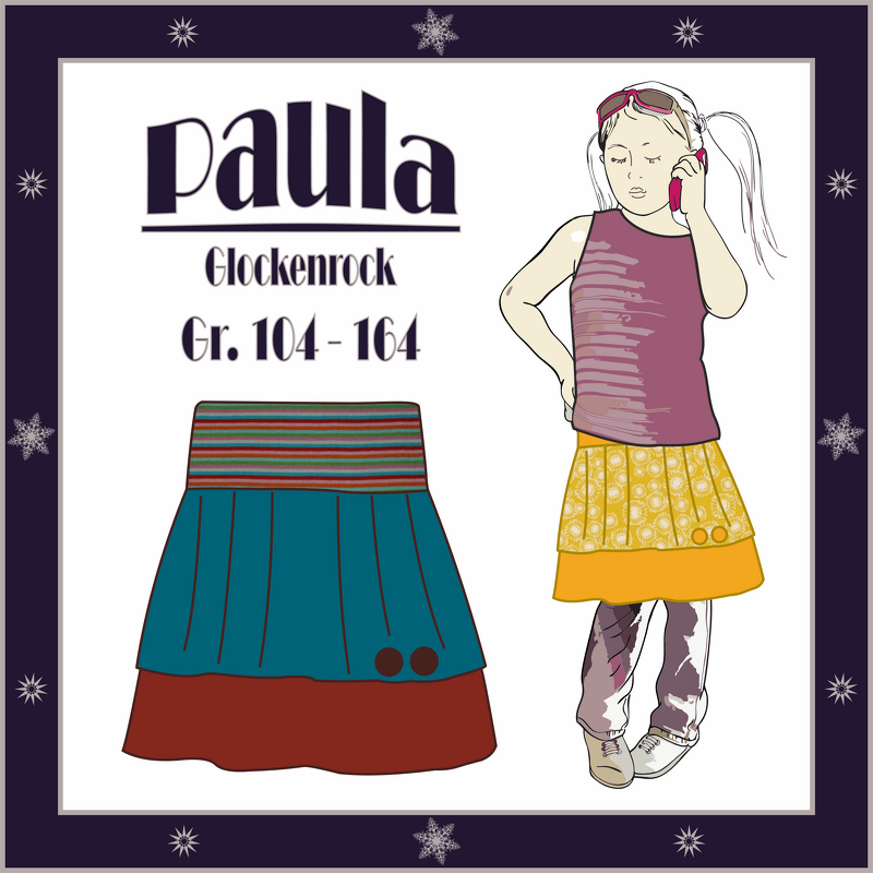 Nähanleitung Rock für Kinder "Paula-Kids" Gr. 104 bis 164 - Bild 2