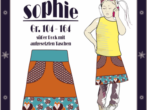 Nähanleitung Rock für Kinder "Sophie-Kids" Gr. 104-164