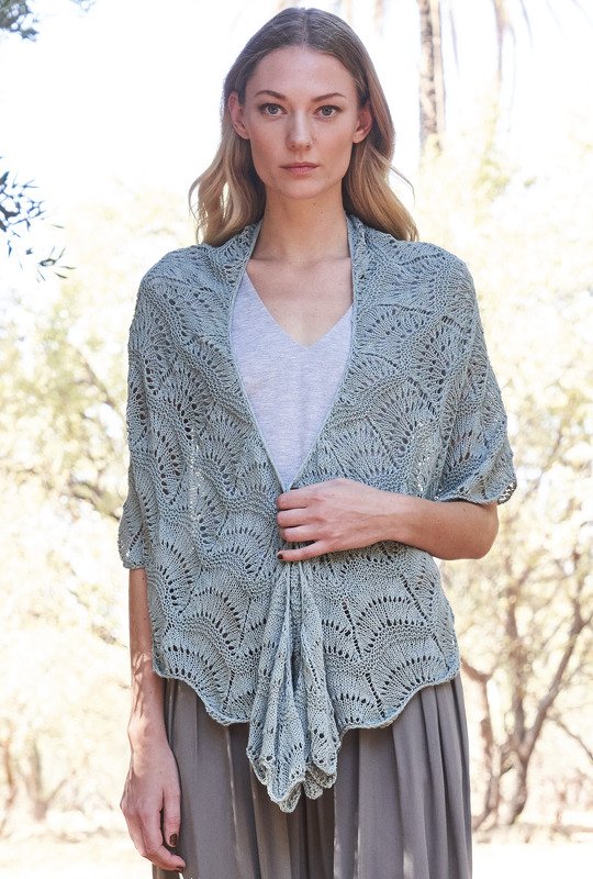 Strickanleitung: Luxuriöses Tuch im Wellenmuster - Bild 2