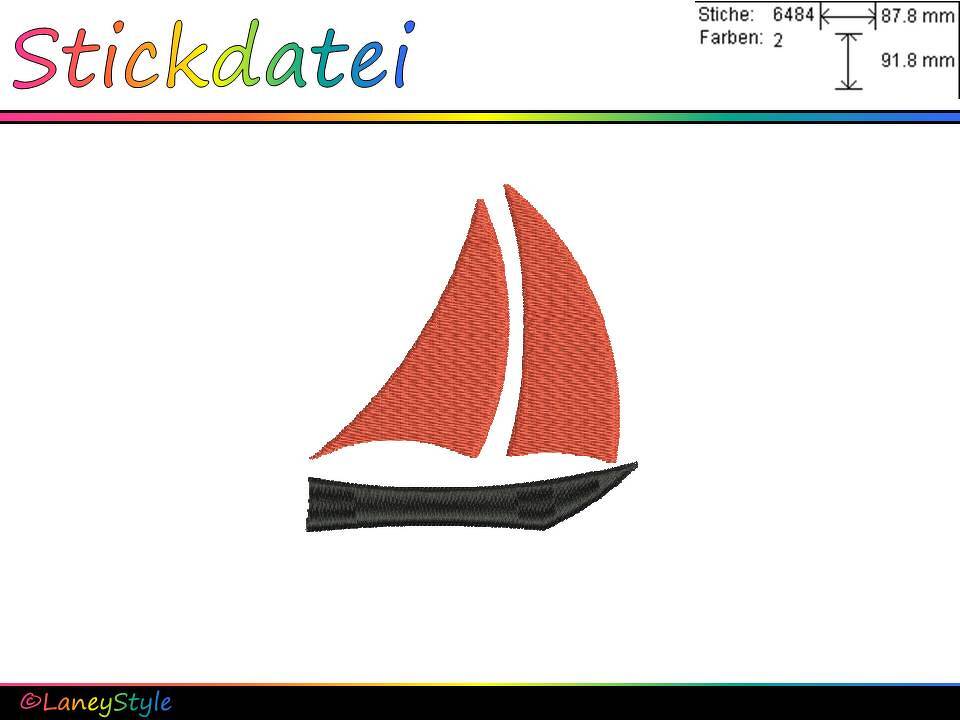 Stickdatei "Segelboot"