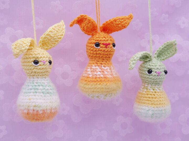 Häkelanleitung Häschen, kleine Deko Hasen zum hängen