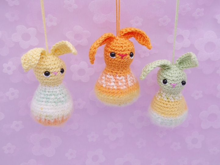 Häkelanleitung Häschen, kleine Deko Hasen zum hängen