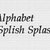 Kreuzstichvorlage Alphabet "Splish Splash", Stickschrift für Wunschtexte