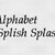 Kreuzstichvorlage Alphabet "Splish Splash", Stickschrift für Wunschtexte