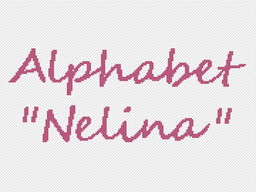 Kreuzstichvorlage Alphabet Nelina als PDF Download für deine Wunschtexte