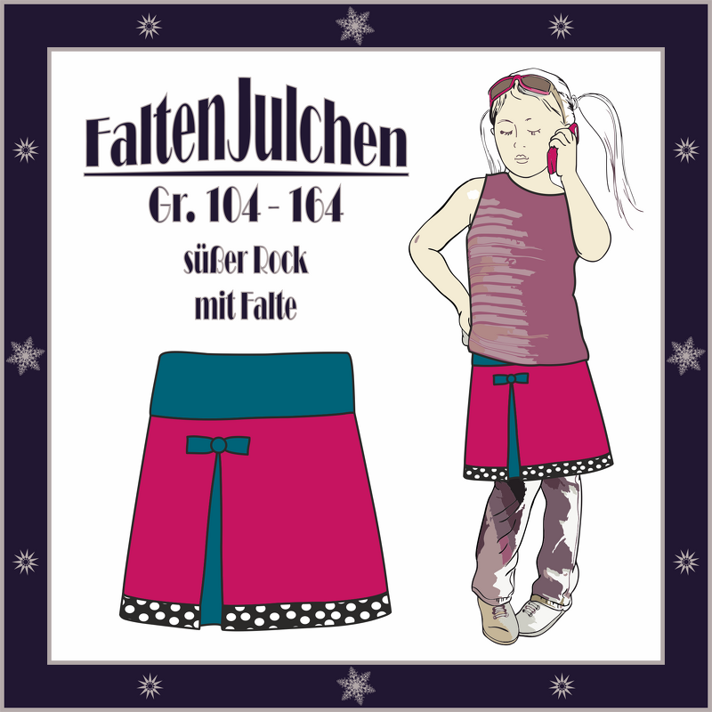 Nähanleitung Rock für Kinder "Falten-Julchen" Gr. 104-164 - Bild 2