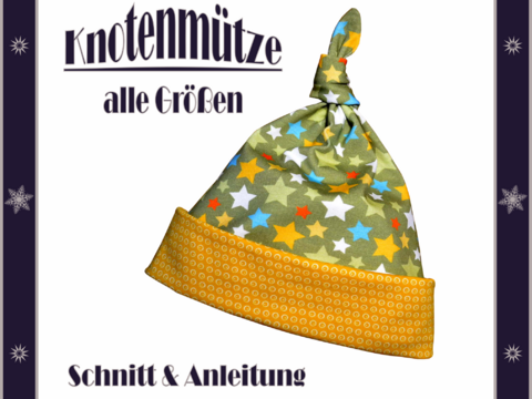 Nähanleitung Schnittmuster Knotenmütze für Kinder