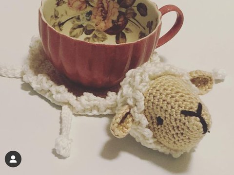 Häkelanleitung Untersetzer Schaf Locke