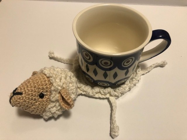 Häkelanleitung Untersetzer Schaf Locke - Bild 2