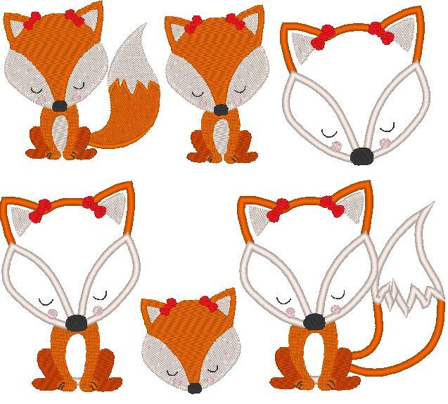 Fuchs - Stickdatei 5 - 20cm Fuchskopf