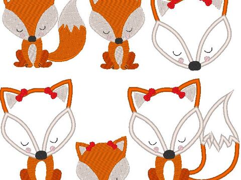 Fuchs - Stickdatei 5 - 20cm Fuchskopf