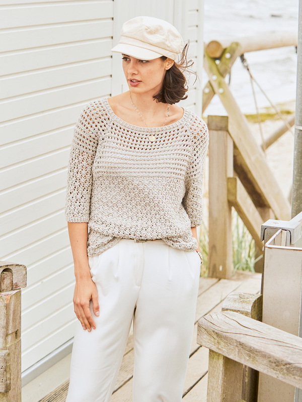 Strickanleitung: Dieses lässige Netzmuster-Shirt passt einfach zu allem!