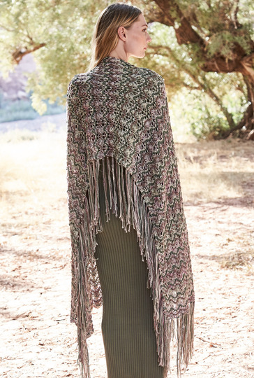 Strickanleitung: Stola mit Fransen