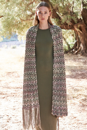 Strickanleitung: Stola mit Fransen