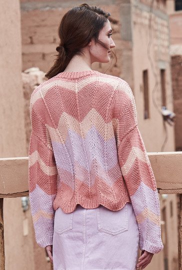 Strickanleitung: Cropped Shirt in zarten Frühlingsfarben