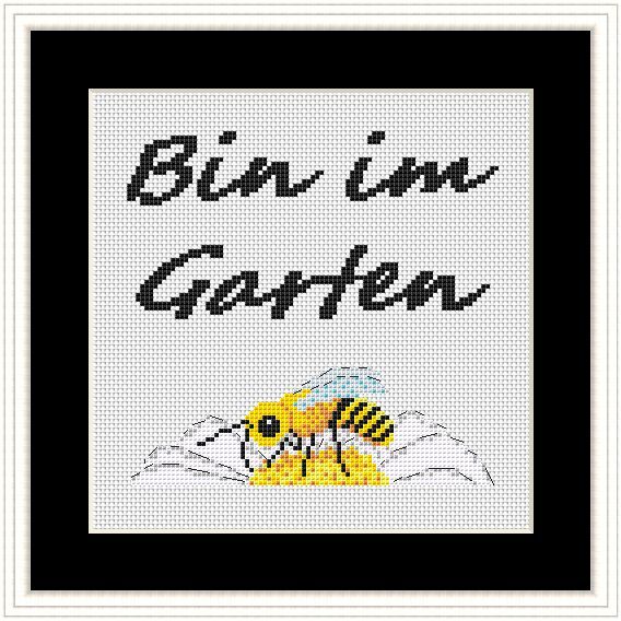 Kreuzstichvorlage "Biene" ( Bin im Garten ),Stickmotiv für Naturliebhaber - Bild 7