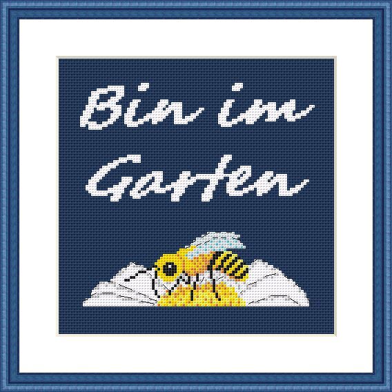Kreuzstichvorlage "Biene" ( Bin im Garten ),Stickmotiv für Naturliebhaber - Bild 6