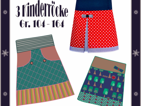 Nähanleitung Set Röcke für Kinder Gr. 104-164