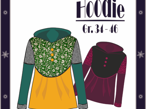 Nähanleitung Schnittmuster Kapuzenpullover