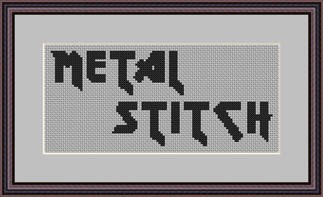 Kreuzstichvorlage Alphabet "Metal Stitch", für individuelle Stickereien,PDF - Bild 3