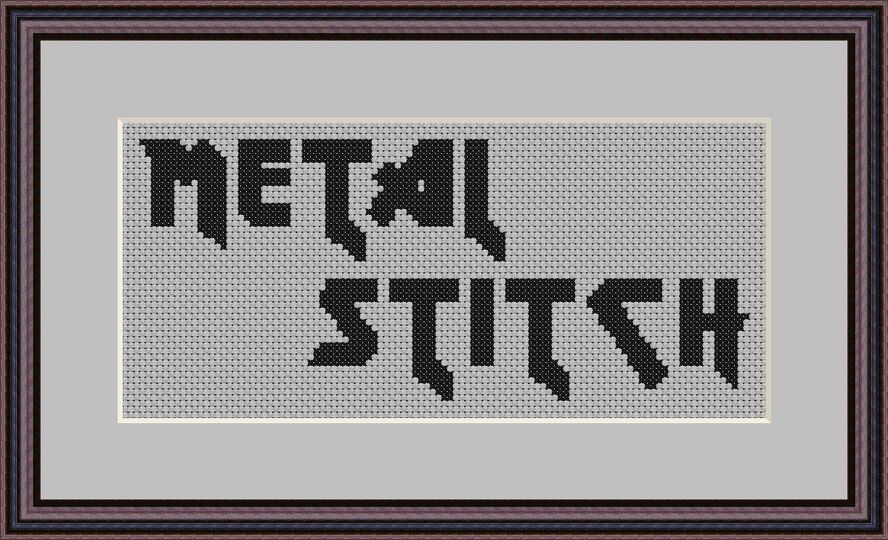Kreuzstichvorlage Alphabet "Metal Stitch", für individuelle Stickereien,PDF