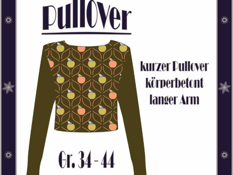 Nähanleitung Schnittmuster Kurzpullover Gr. 34-44