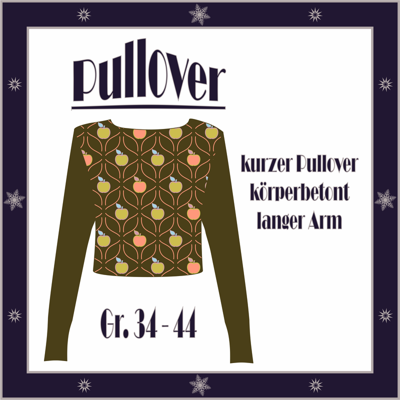 Nähanleitung Schnittmuster Kurzpullover Gr. 34-44 - Bild 2