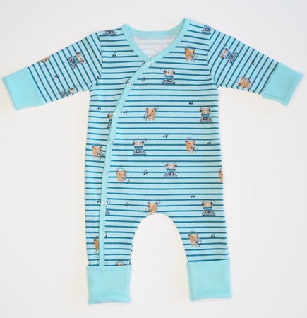 Baby Romper with Mitten and Footie Cuffs - DAVID Pattern