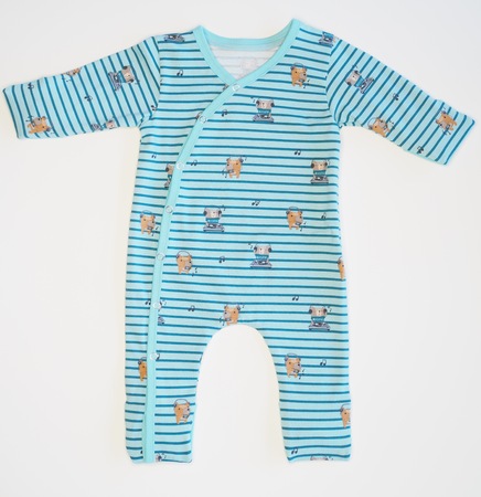 Baby Romper with Mitten and Footie Cuffs - DAVID Pattern