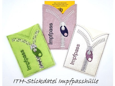 ITH Stickdatei Impfpasshülle
