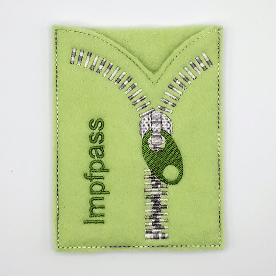 ITH Stickdatei Impfpasshülle